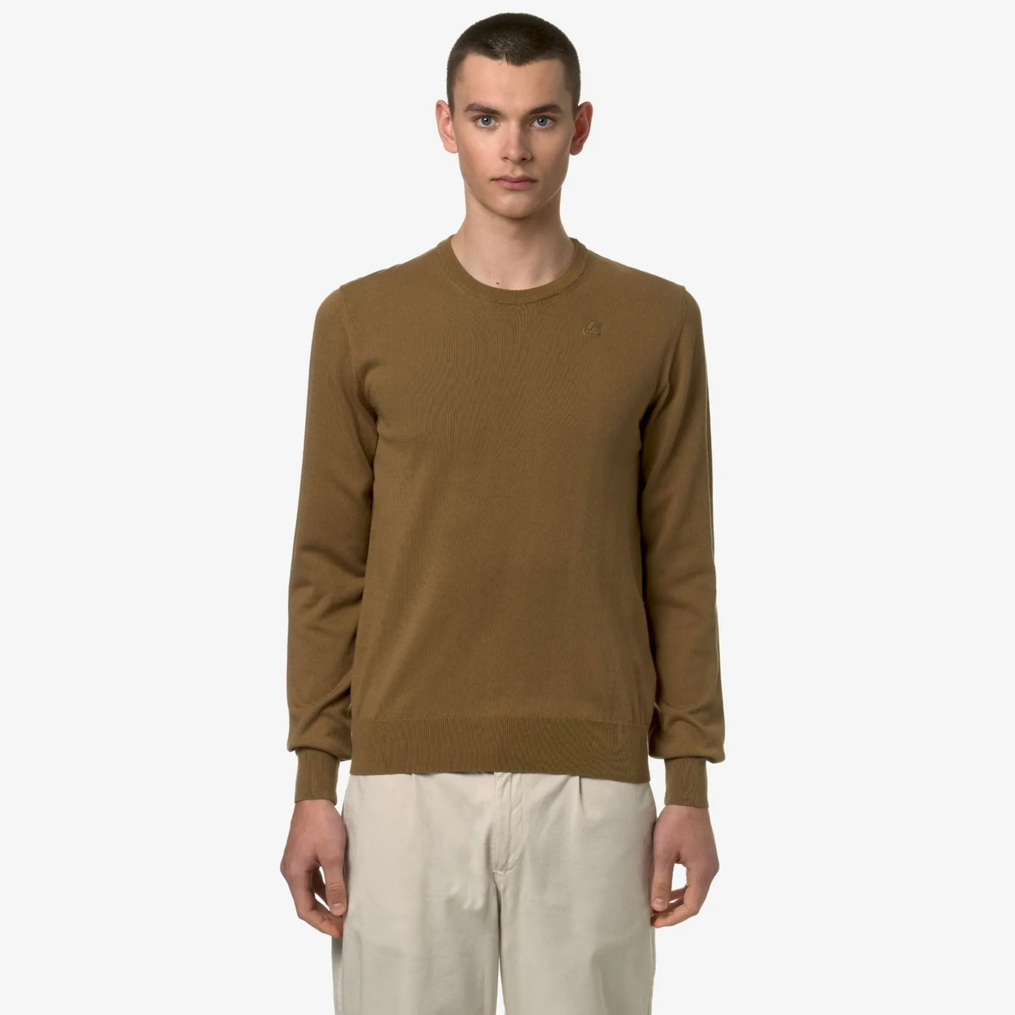 K-WAY Sebastien Cotton Ps - Knitwear - Pullover - Man - Brown Corda Best Sale
