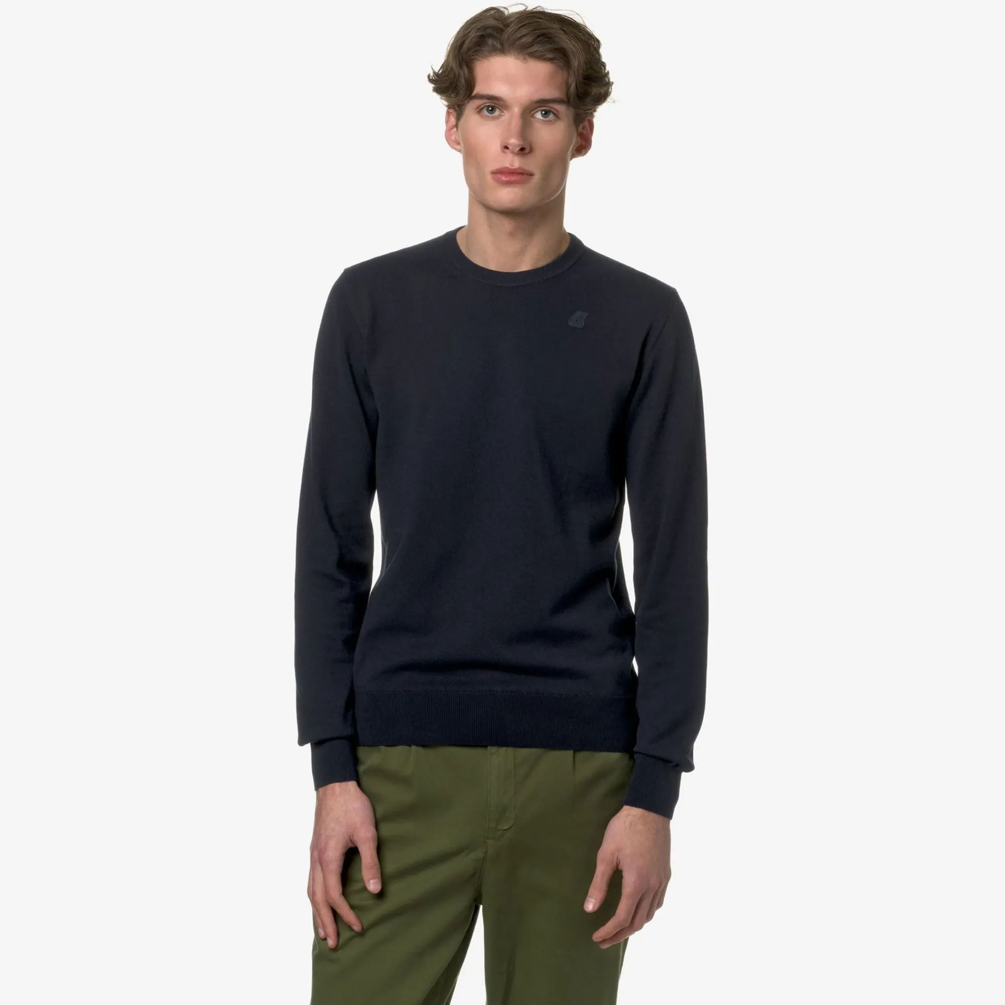 K-WAY Sebastien Cotton Ps - Knitwear - Pullover - Man - Blue Depth Store