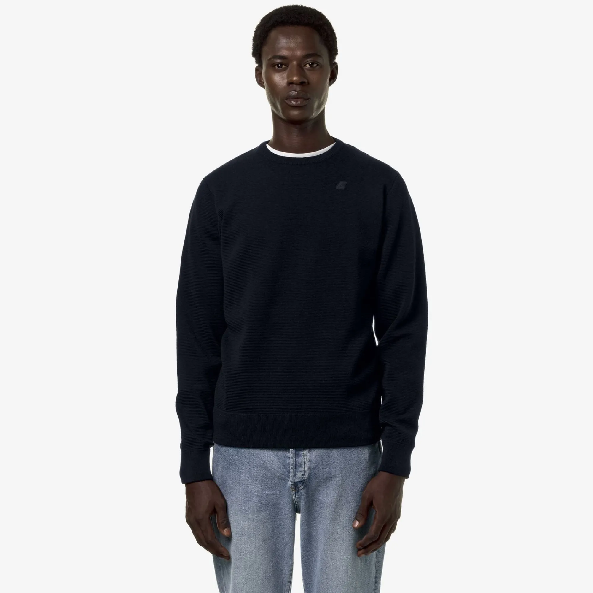 K-WAY Sebastien Easy Care - Knitwear - Pullover - Man - Blue Depth Sale