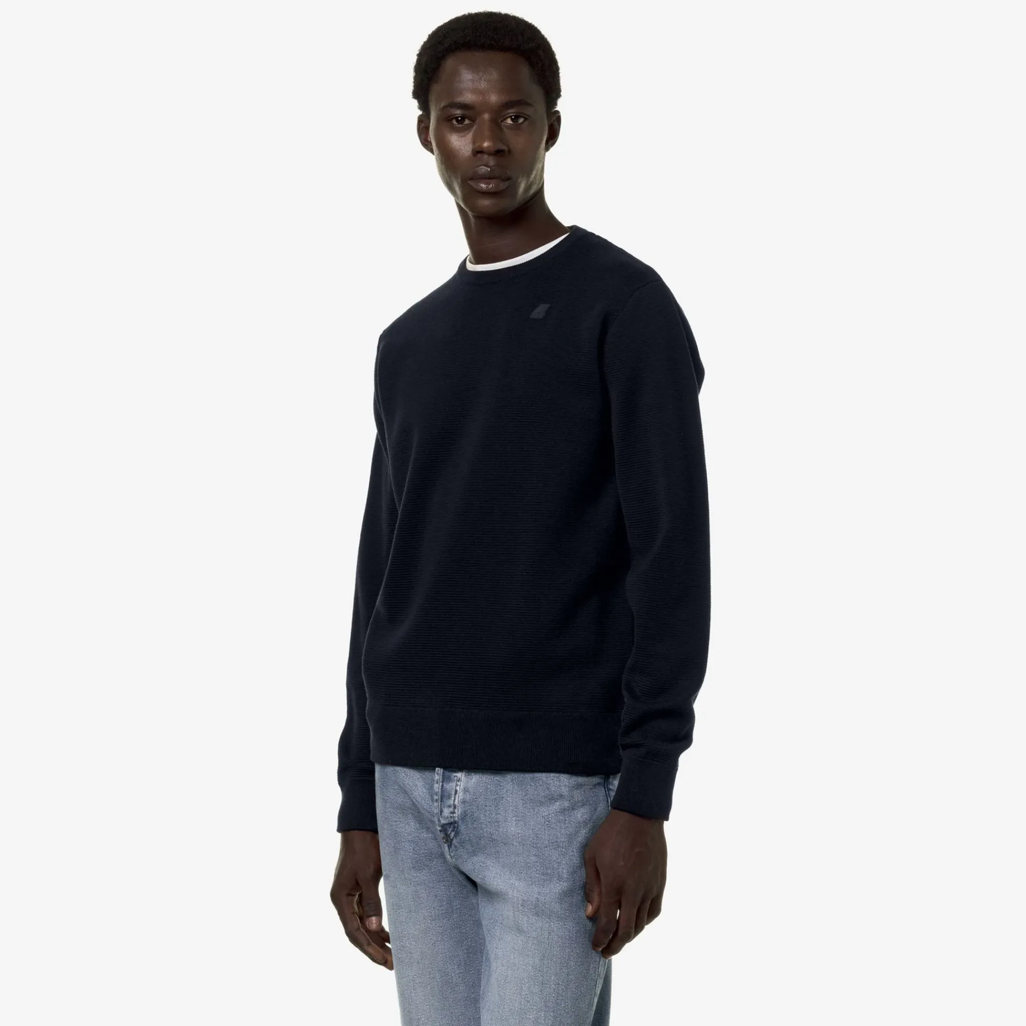 K-WAY Sebastien Easy Care - Knitwear - Pullover - Man - Blue Depth Sale