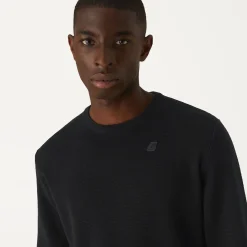 K-WAY Sebastien Easy Care - Knitwear - Pullover - Man - Black Pure Sale