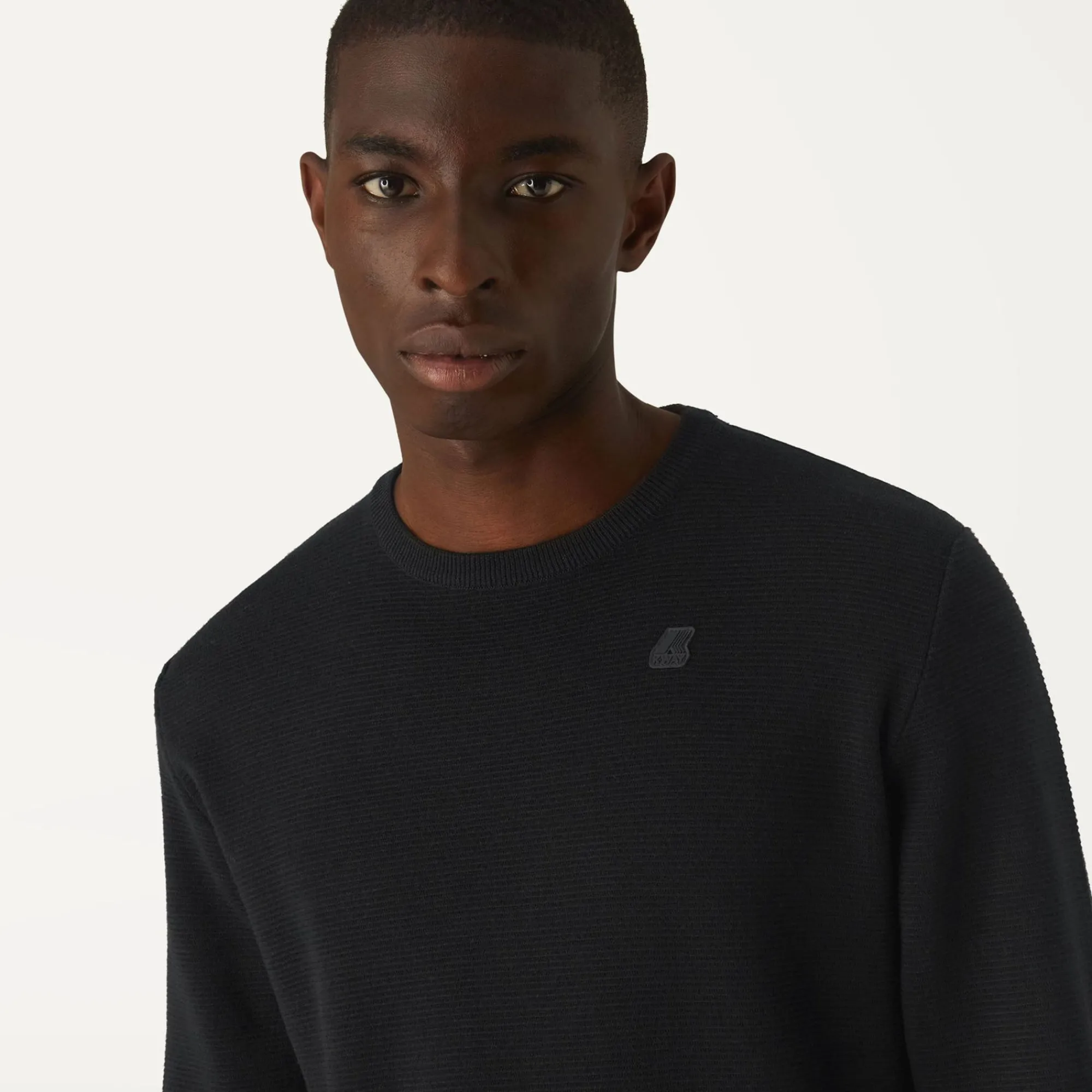 K-WAY Sebastien Easy Care - Knitwear - Pullover - Man - Black Pure Sale