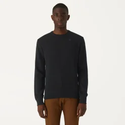 K-WAY Sebastien Easy Care - Knitwear - Pullover - Man - Black Pure Sale