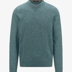 K-WAY Sebastien Lambswool - Knitwear - Pullover - Man - Green Acquamarina Cheap