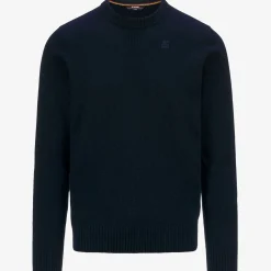 K-WAY Sebastien Lambswool - Knitwear - Pullover - Man - Blue Depth Best Sale