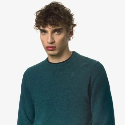K-WAY Sebastien Lambswool - Knitwear - Pullover - Man - Green Petrol New