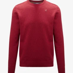 K-WAY Sebastien Lambswool - Knitwear - Pullover - Man - Red Dk Tomato Flash Sale