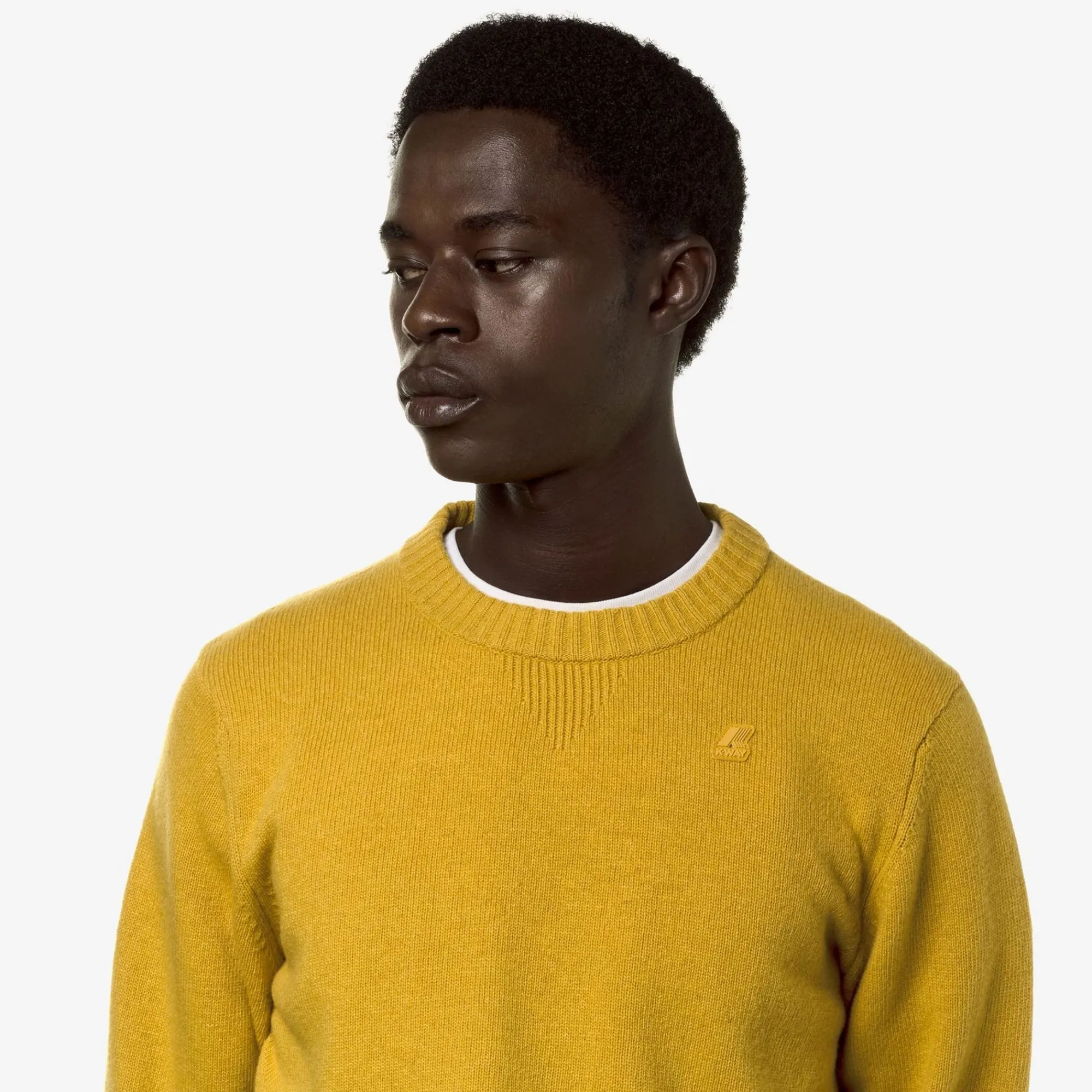 K-WAY Sebastien Lambswool - Knitwear - Pullover - Man - Yellow Mustard New