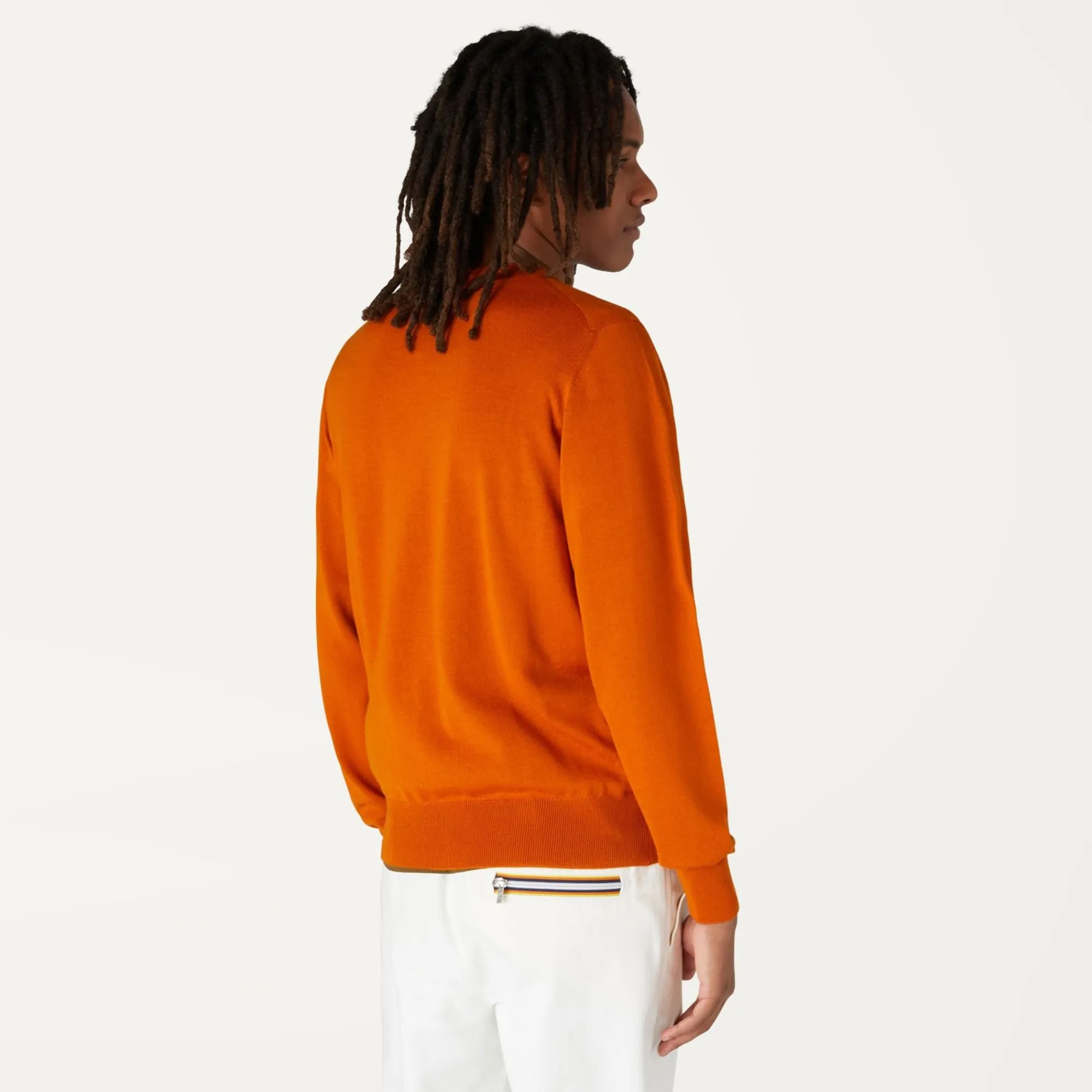 K-WAY Sebastien Merino - Knitwear - Pullover - Man - Orange Rust Sale
