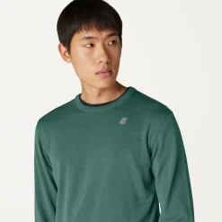 K-WAY Sebastien Merino - Knitwear - Pullover - Man - Green Laurel Flash Sale
