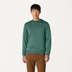 K-WAY Sebastien Merino - Knitwear - Pullover - Man - Green Laurel Flash Sale