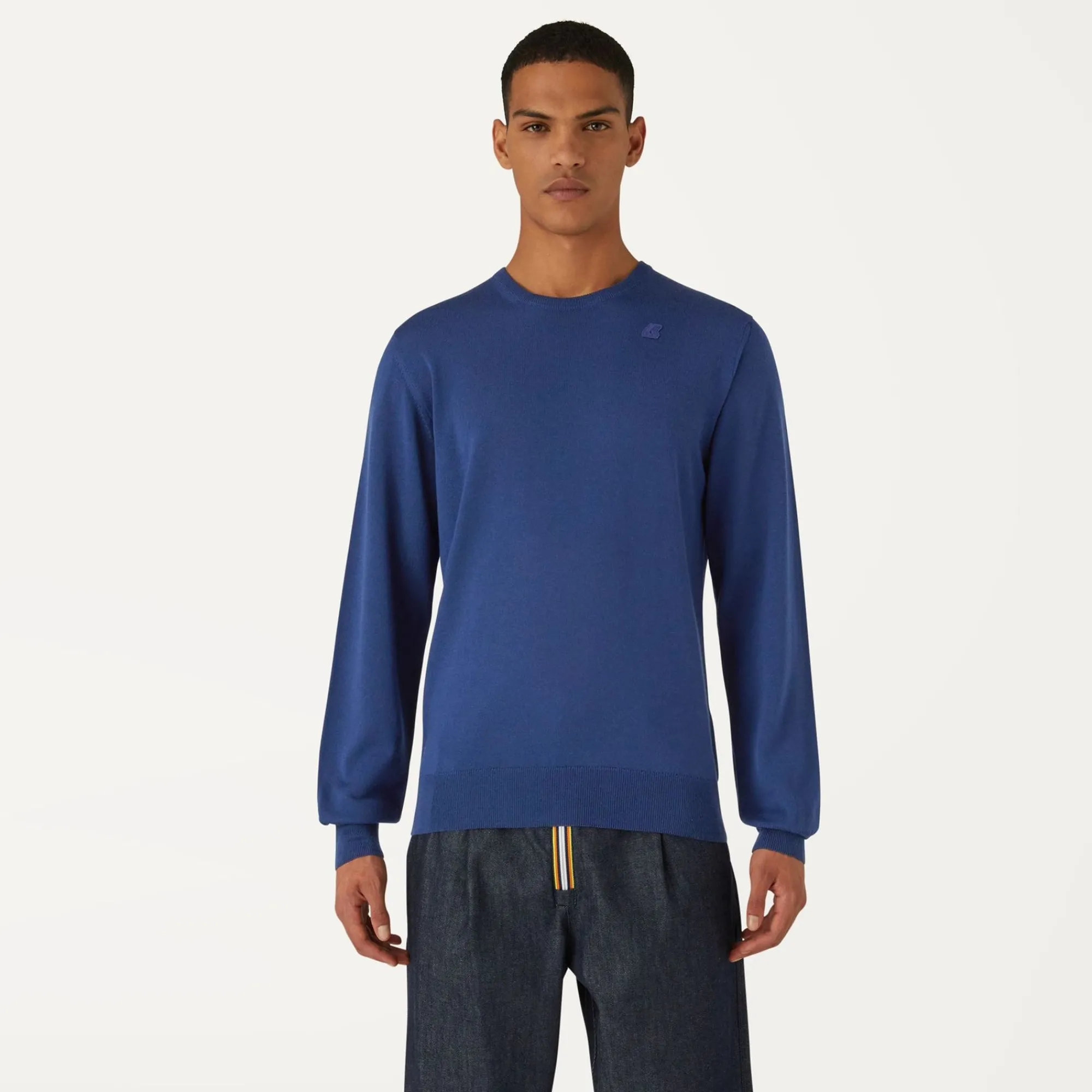 K-WAY Sebastien Merino - Knitwear - Pullover - Man - Blue Medieval Store