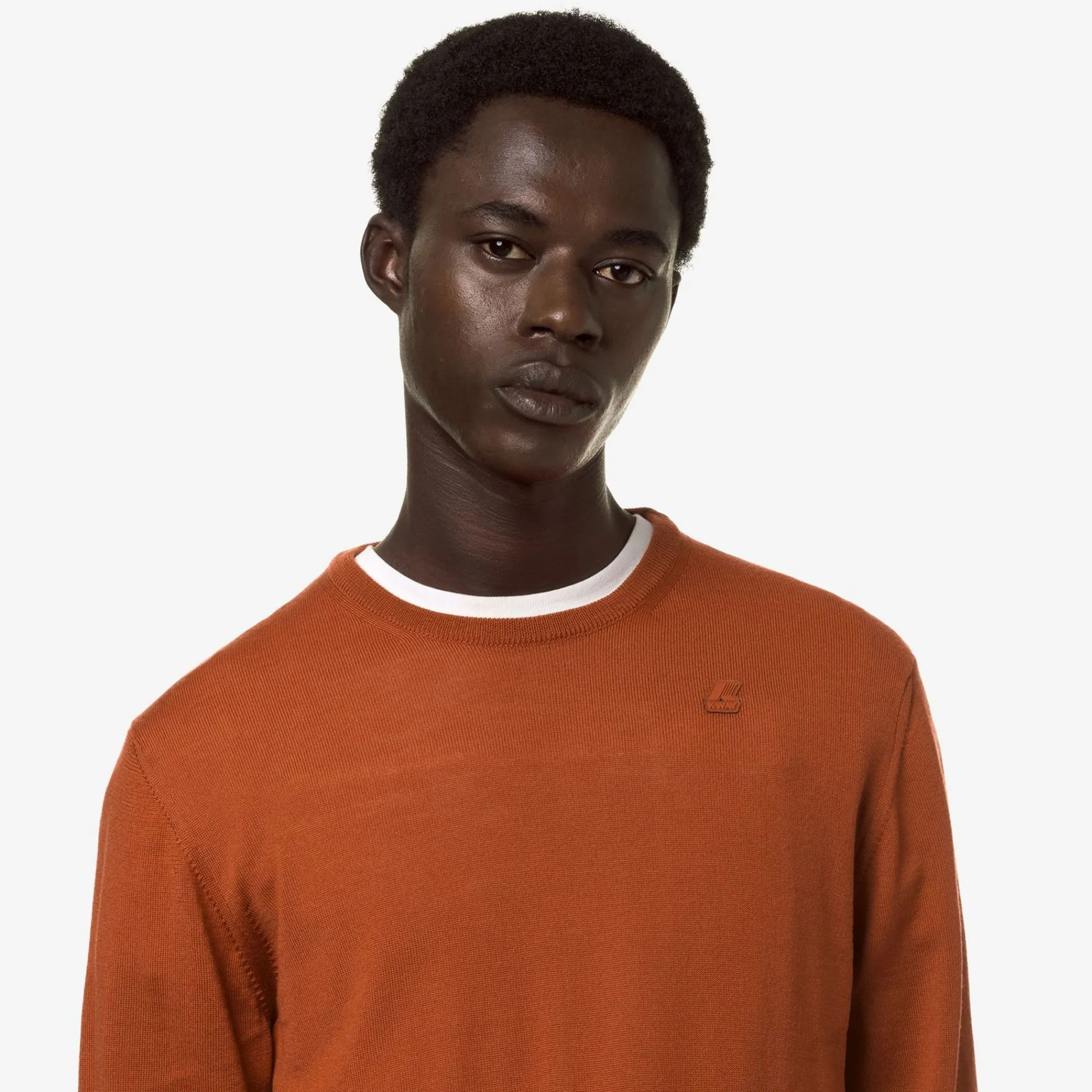 K-WAY Sebastien Merino - Knitwear - Pullover - Man - Orange Pumpkin Store