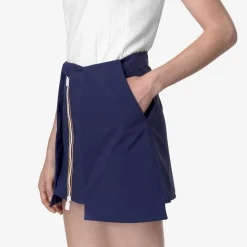 K-WAY Shokiel Pockets Bonded Jersey - Skirts - Short - Woman - Blue Md Cobalt-Grey Sale