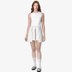 K-WAY Shokiel Pockets Bonded Jersey - Skirts - Short - Woman - White-Grey Cheap