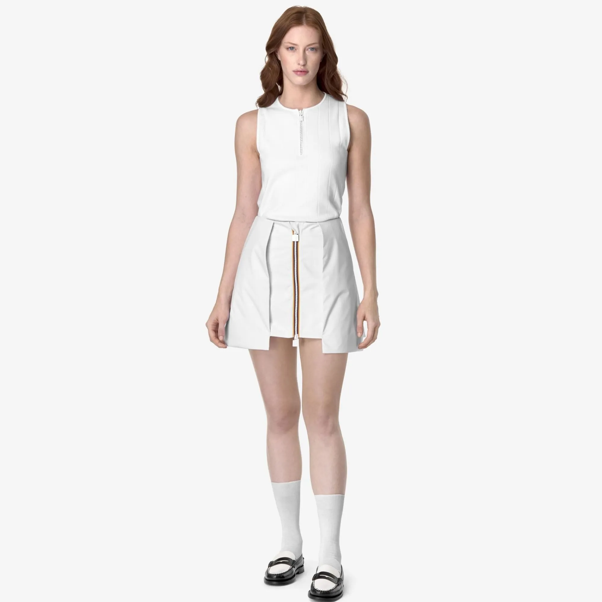 K-WAY Shokiel Pockets Bonded Jersey - Skirts - Short - Woman - White-Grey Cheap