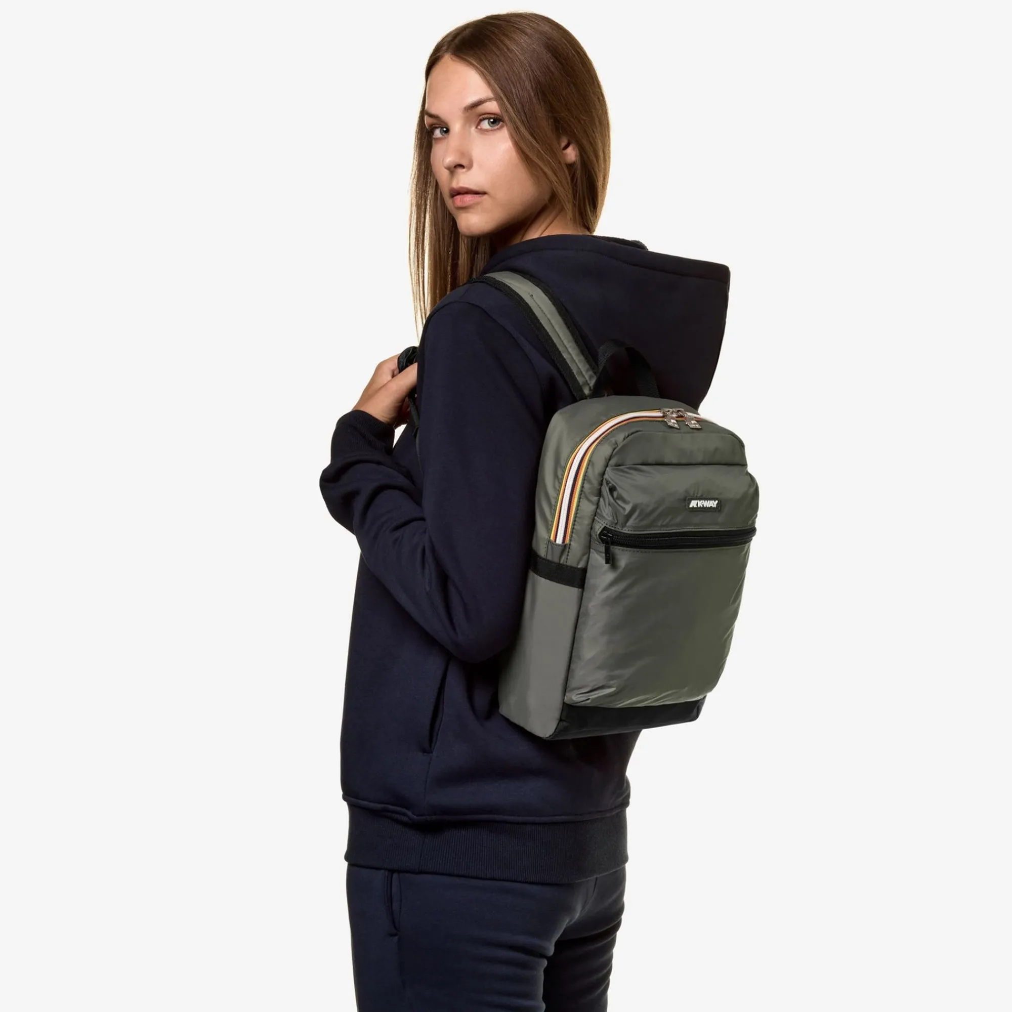 K-WAY Small Laon - Bags - Backpack - Unisex - Green Blackish Store