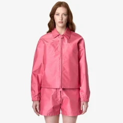 K-WAY Soisir Shantung - Like 2L - Jackets - Short - Woman - Pink Camelia Shantung Discount