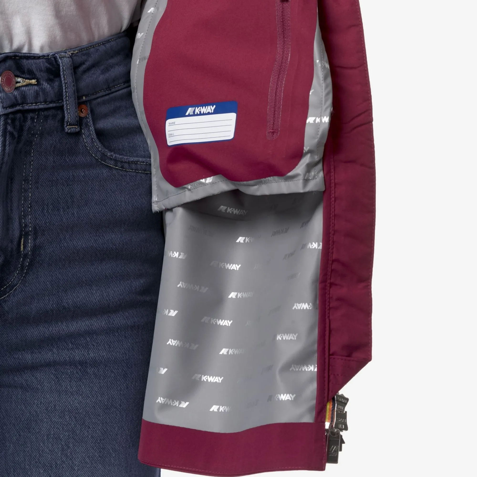 K-WAY Sophie Stretch Dot - Jackets - Mid - Woman - Red Dk Hot