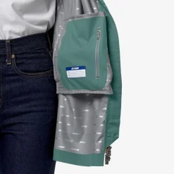 K-WAY Sophie Stretch Dot - Jackets - Mid - Woman - Green Palm Discount