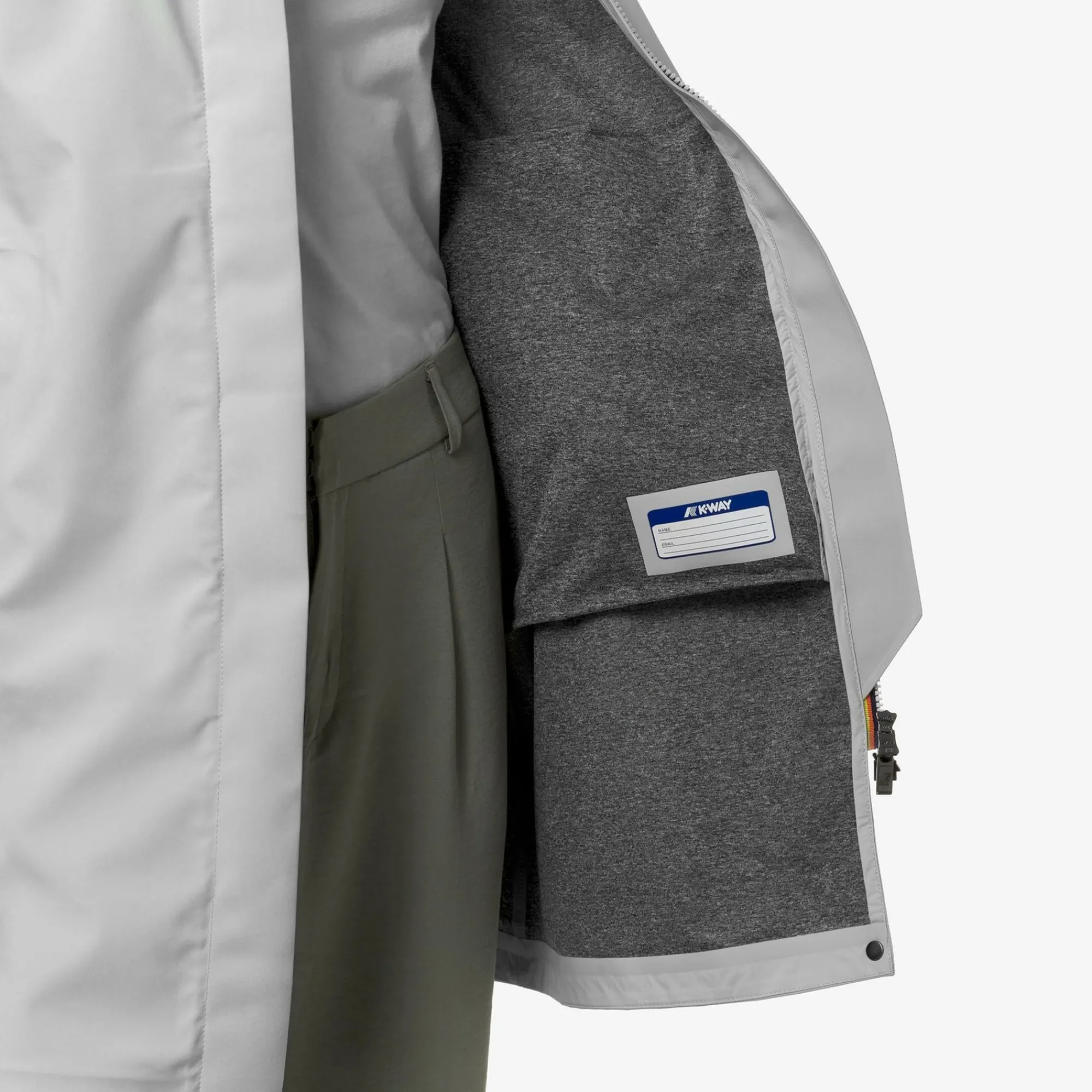 K-WAY Stephy Bonded Jersey - Jackets - 3/4 Length - Woman - White New