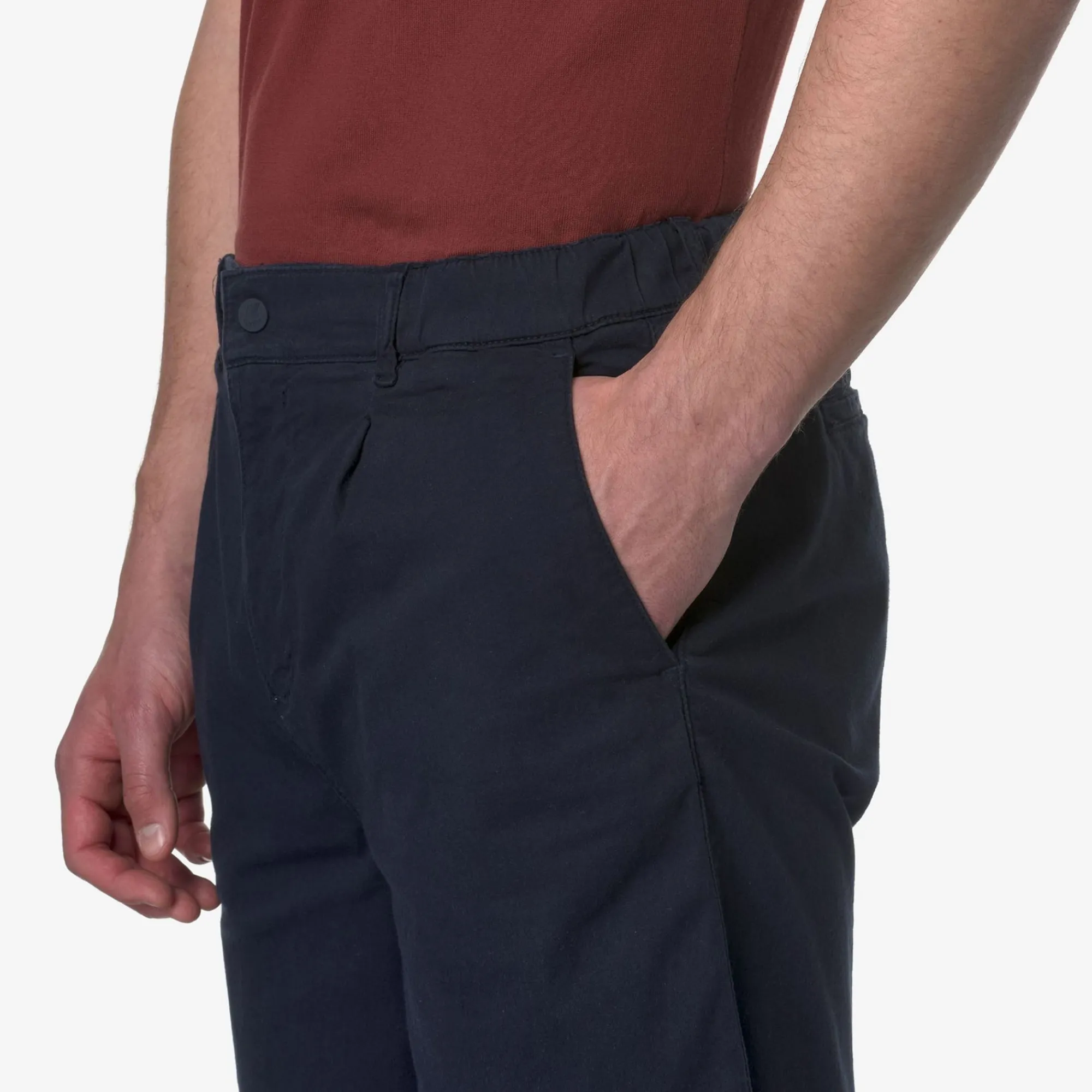 K-WAY Theon - Shorts - Chino - Man - Blue Depth Cheap
