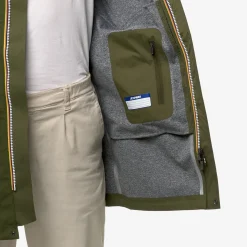 K-WAY Tommy Bonded Jersey - Jackets - 3/4 Length - Man - Green Cypress Store