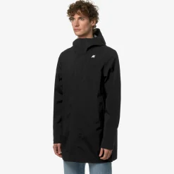 K-WAY Tommy Bonded Jersey - Jackets - 3/4 Length - Man - Black Pure Shop