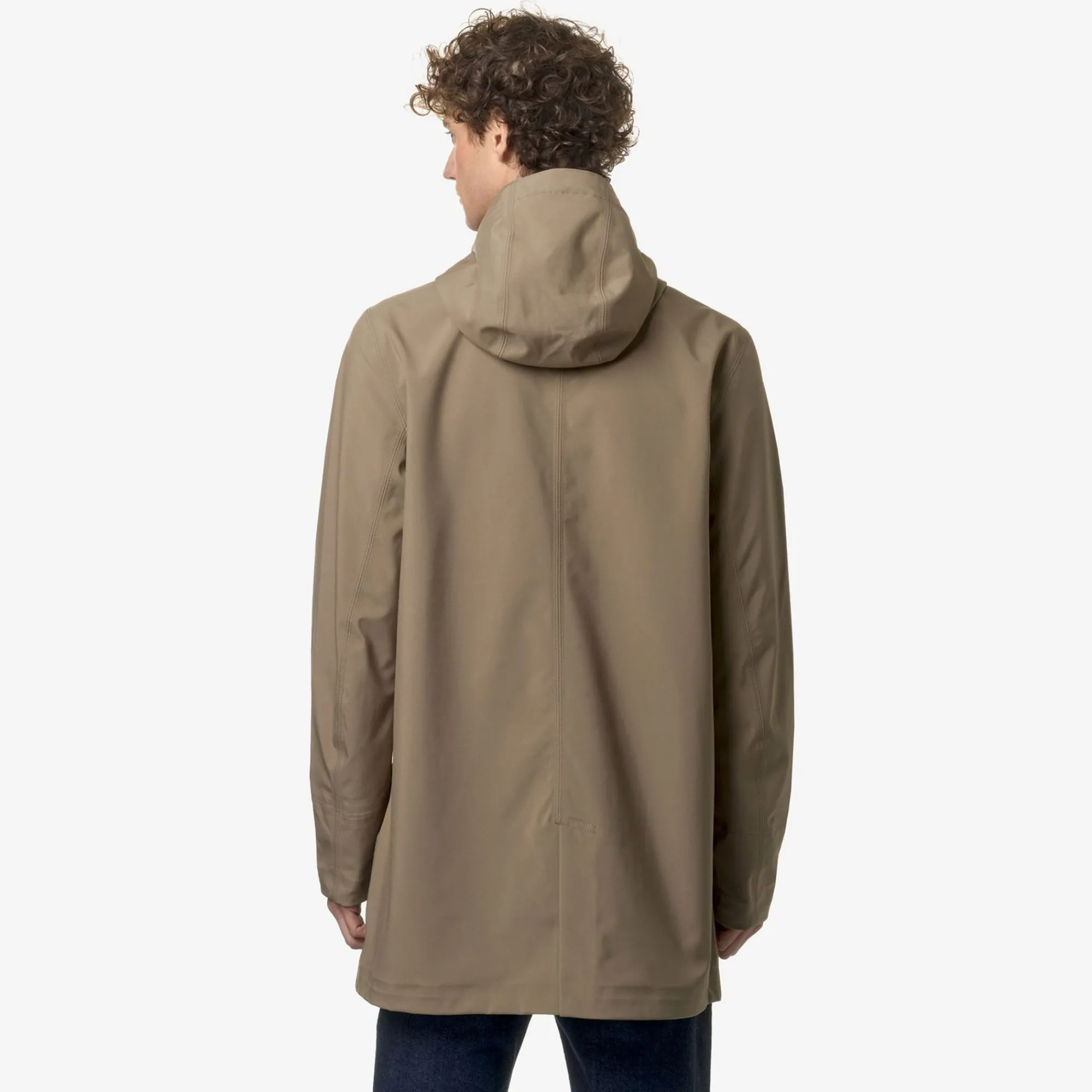 K-WAY Tommy Bonded Jersey - Jackets - 3/4 Length - Man - Beige Taupe Clearance