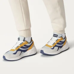 K-WAY Training 3.0 Laces - Sport Shoes - Low Cut - Unisex - Grey Lt-Blue Medieval-Yellow Sunflower Store