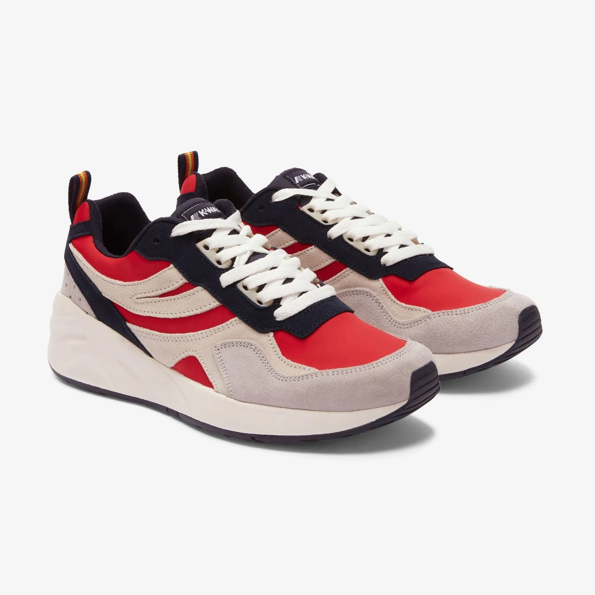 K-WAY Training 3.0 Laces - Sport Shoes - Low Cut - Unisex - Red-Lt Gray-White-Blu Navy Best Sale