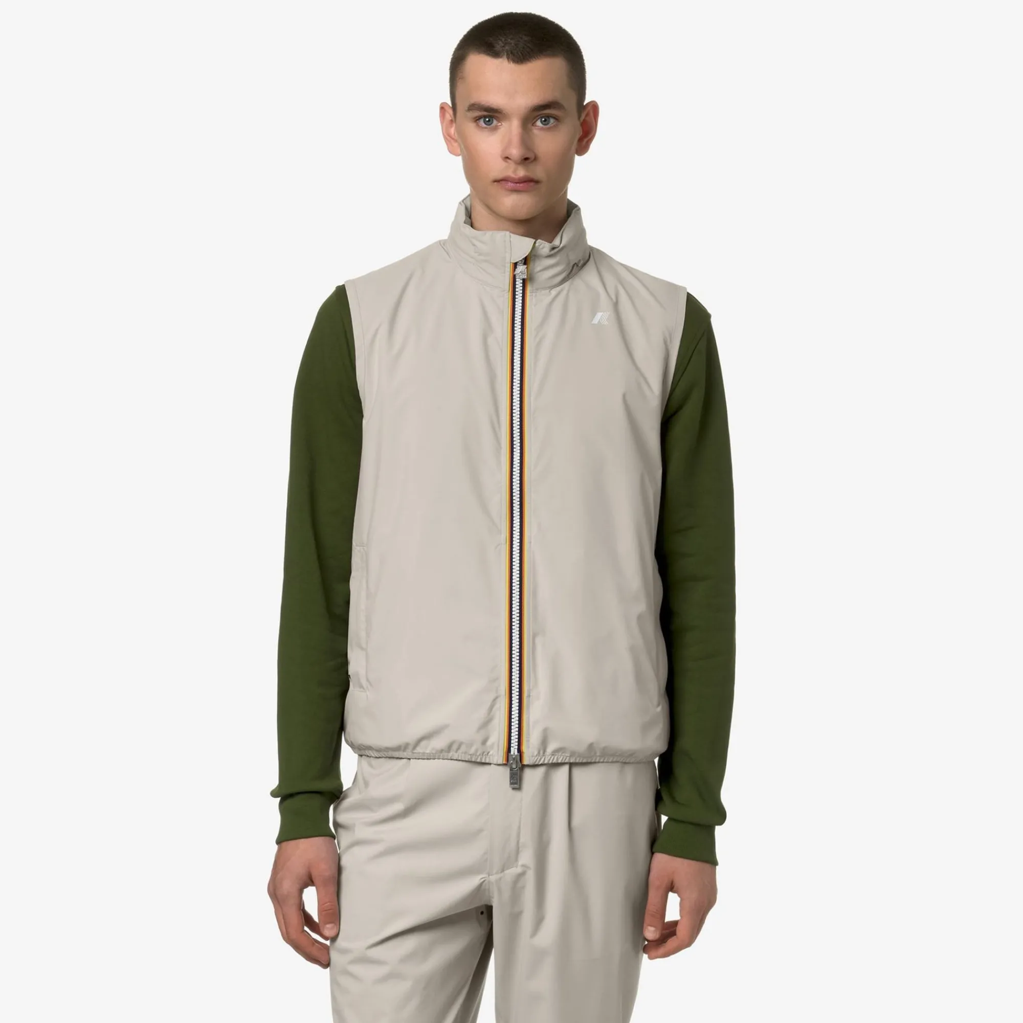 K-WAY Valen Stretch Dot - Jackets - Vest - Man - Beige Lt Hot