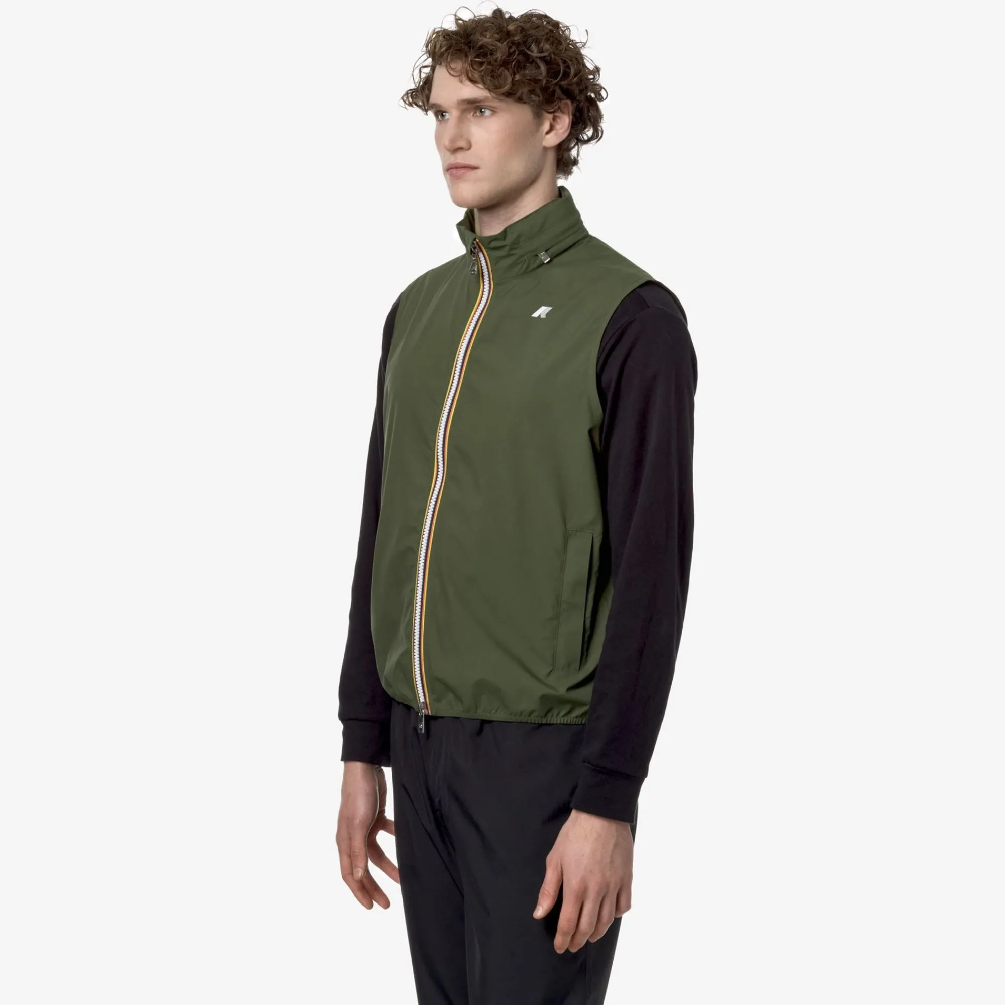 K-WAY Valen Stretch Dot - Jackets - Vest - Man - Green Cypress New