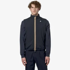 K-WAY Valen Stretch Dot - Jackets - Vest - Man - Blue Depth Best