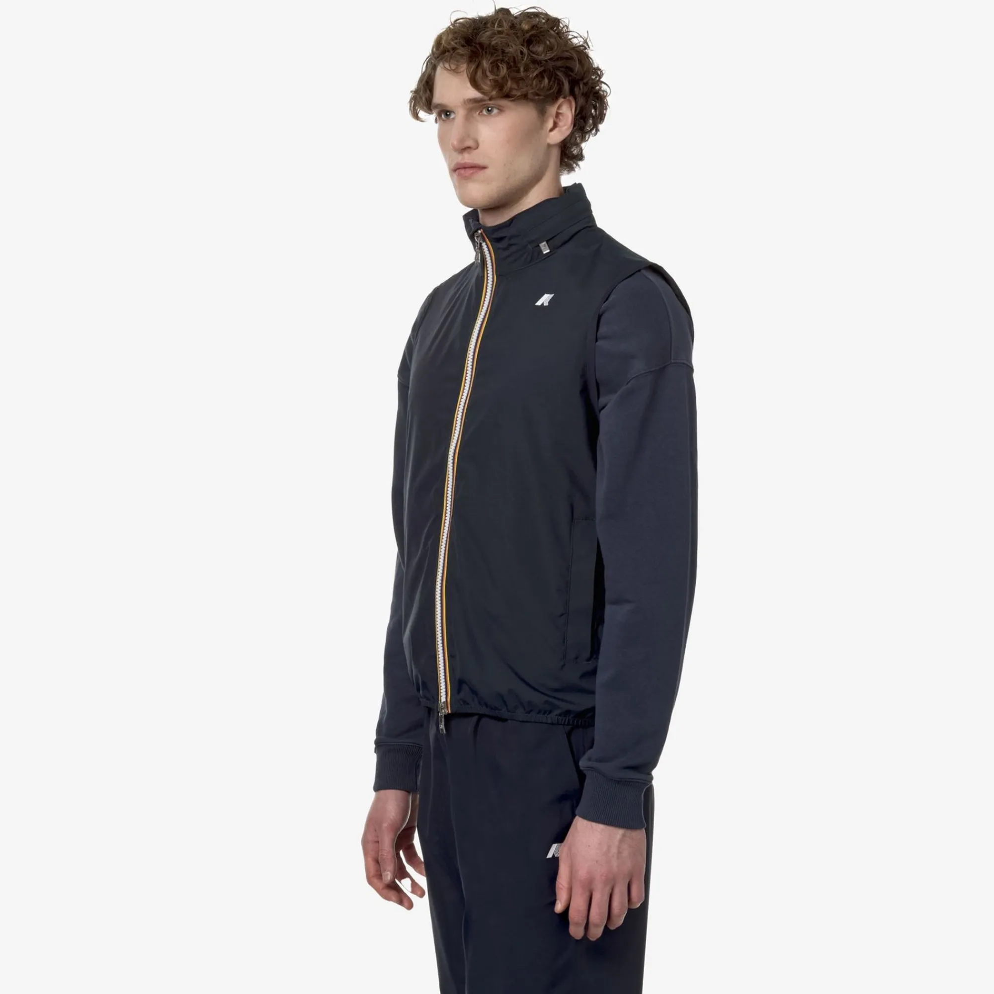 K-WAY Valen Stretch Dot - Jackets - Vest - Man - Blue Depth Best