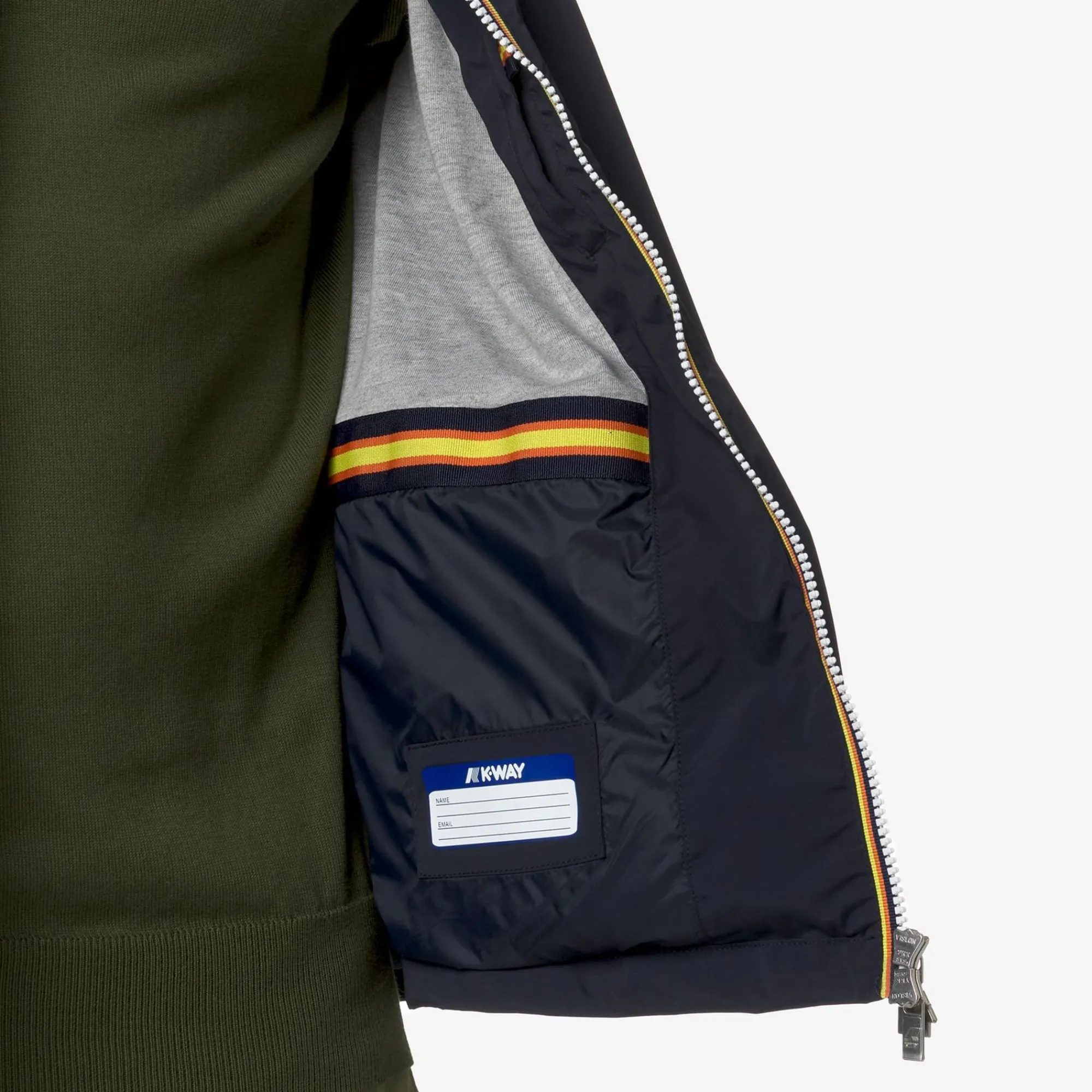 K-WAY Valen Stretch Nylon Jersey - Jackets - Short - Man - Blue Depth Store