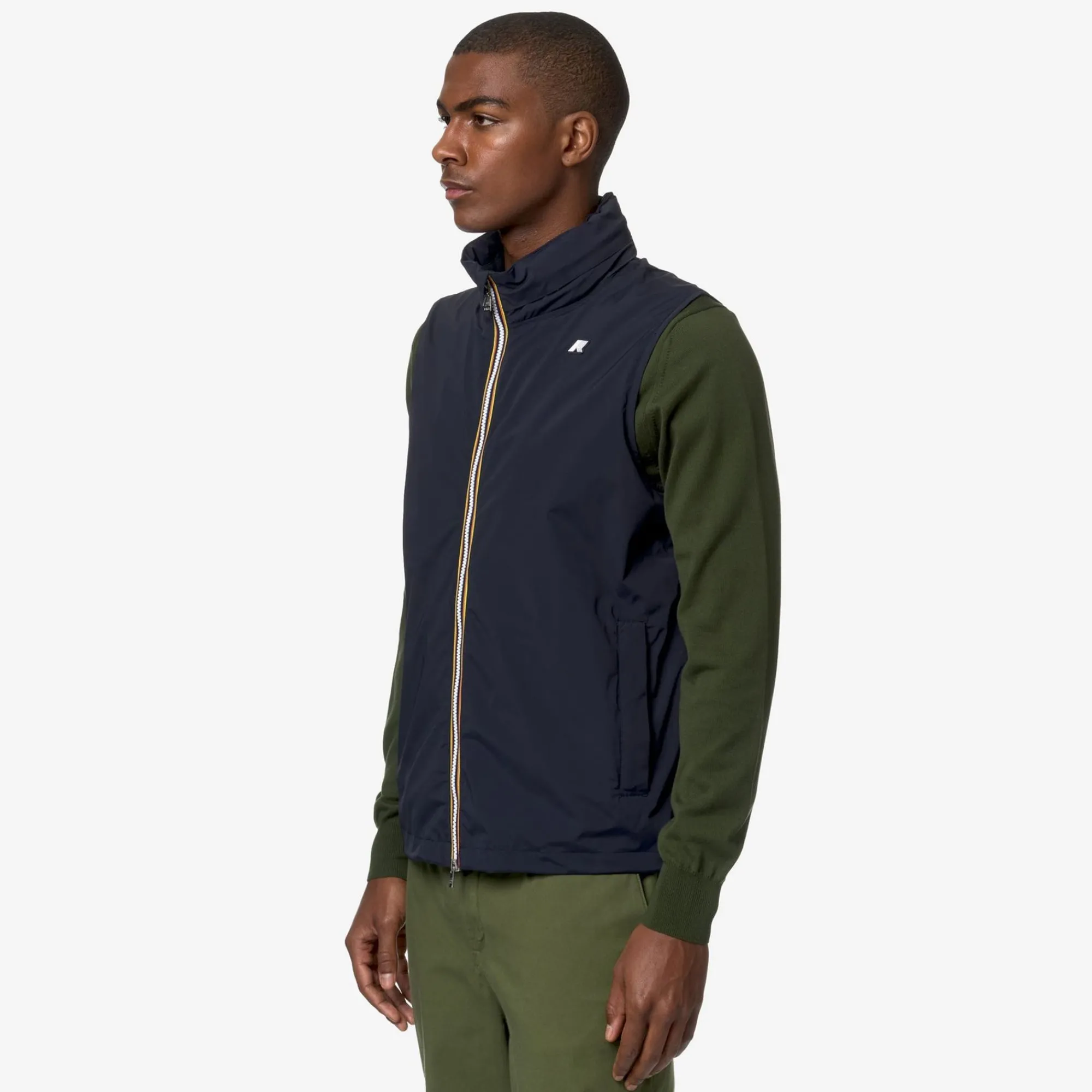 K-WAY Valen Stretch Nylon Jersey - Jackets - Short - Man - Blue Depth Store