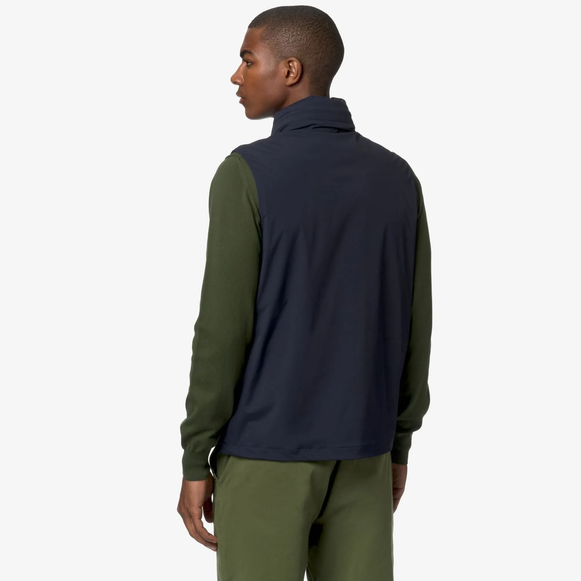 K-WAY Valen Stretch Nylon Jersey - Jackets - Short - Man - Blue Depth Store