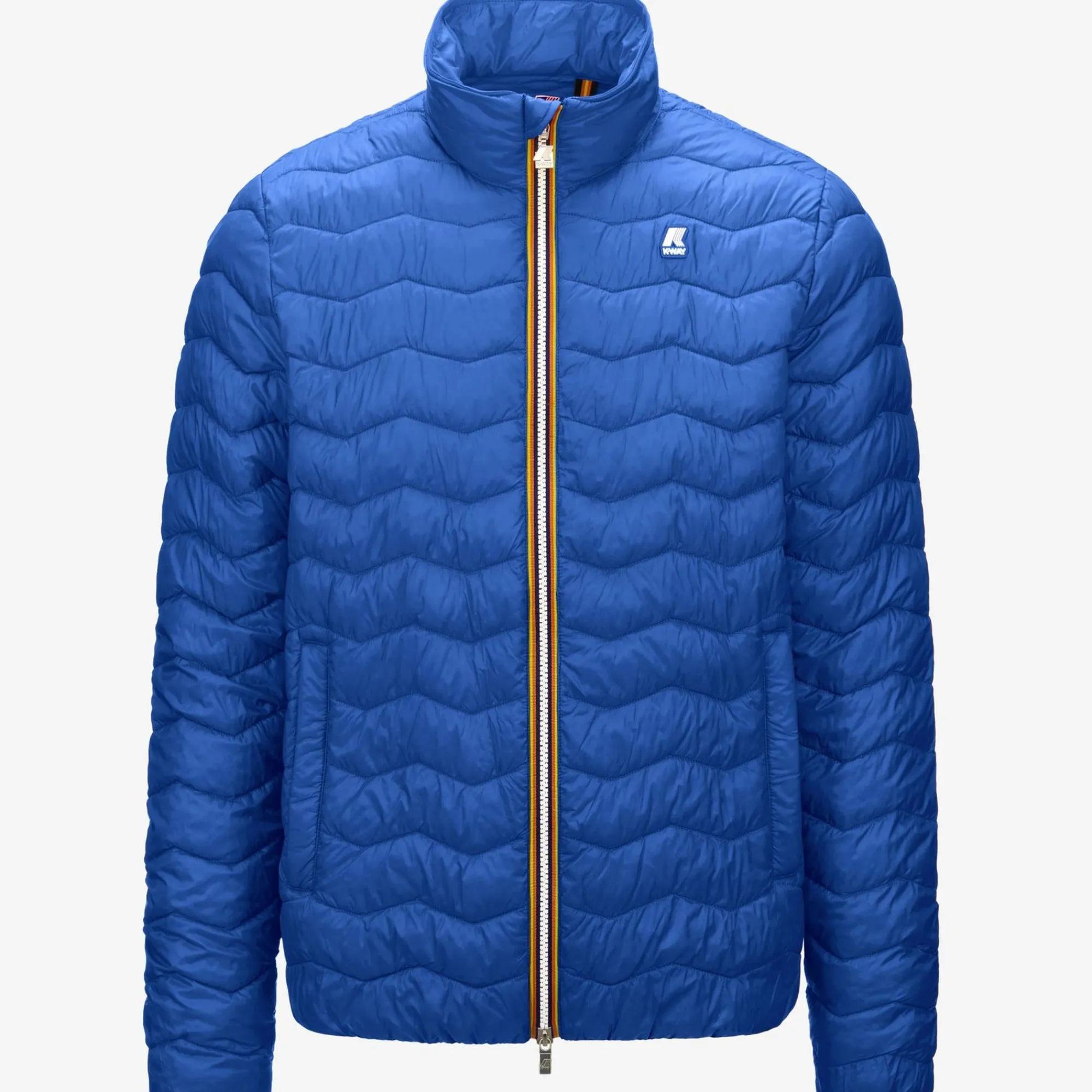 K-WAY Valentine Quilted Warm - Jackets - Short - Man - Blue Royal Marine Flash Sale