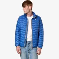 K-WAY Valentine Quilted Warm - Jackets - Short - Man - Blue Royal Marine Flash Sale