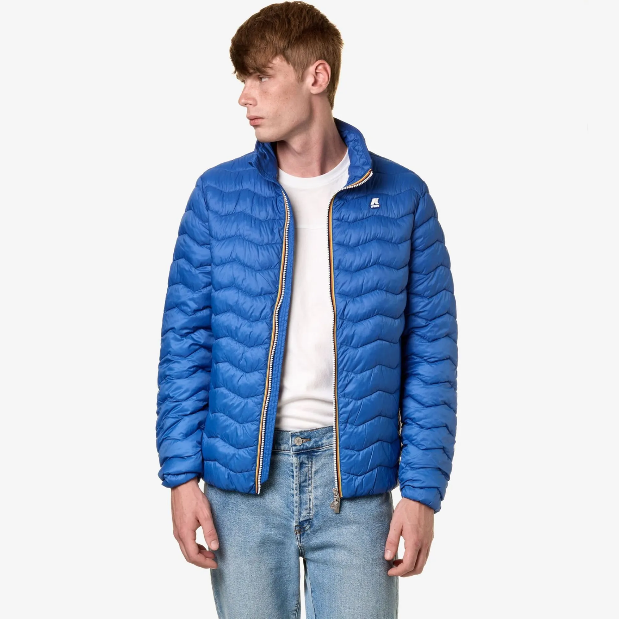 K-WAY Valentine Quilted Warm - Jackets - Short - Man - Blue Royal Marine Flash Sale