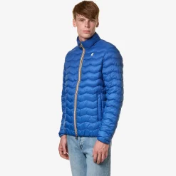 K-WAY Valentine Quilted Warm - Jackets - Short - Man - Blue Royal Marine Flash Sale