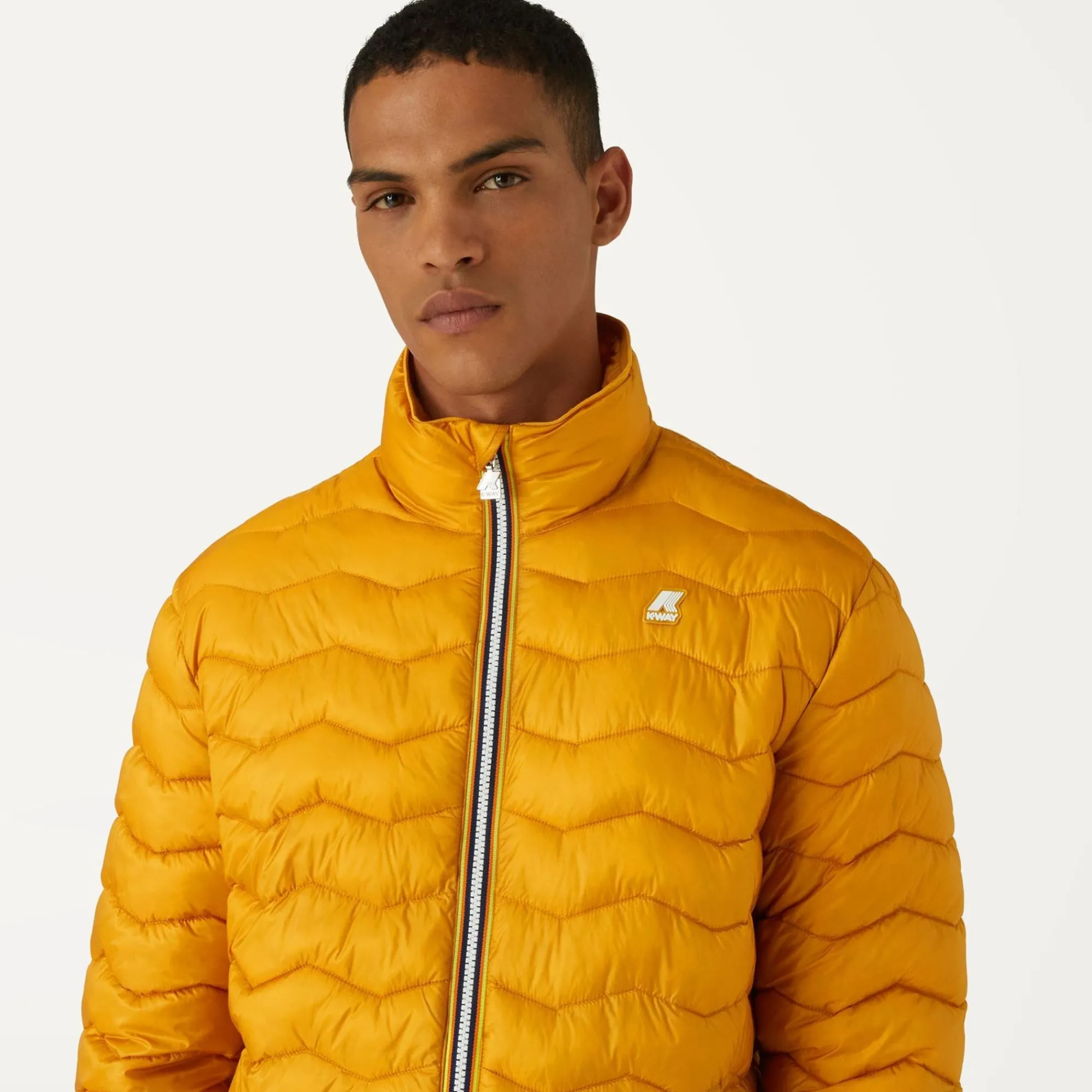 K-WAY Valentine Quilted Warm - Jackets - Short - Man - Yellow Sunflower New
