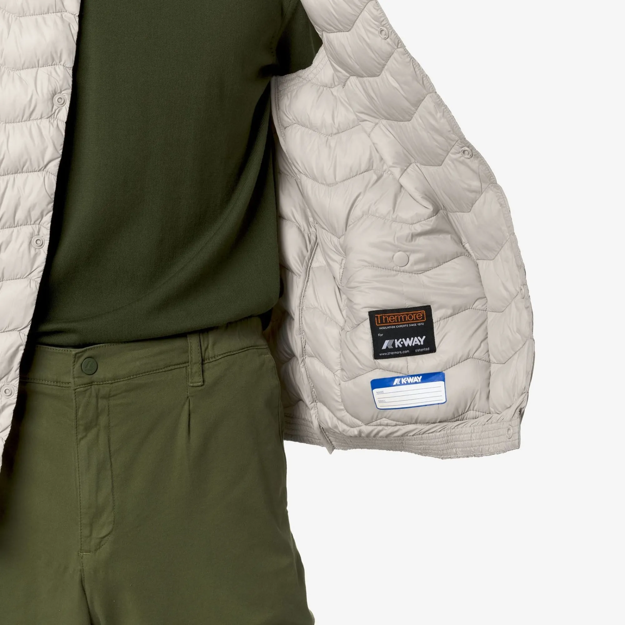K-WAY Valty Quilted Warm - Jackets - Vest - Man - Beige Lt Best Sale
