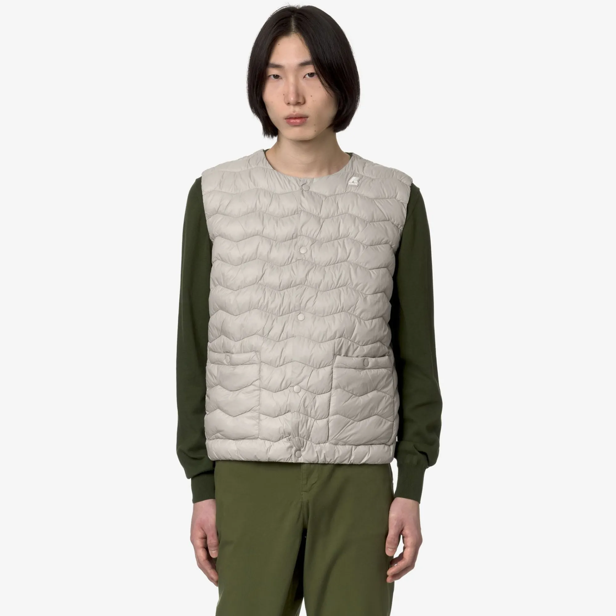 K-WAY Valty Quilted Warm - Jackets - Vest - Man - Beige Lt Best Sale