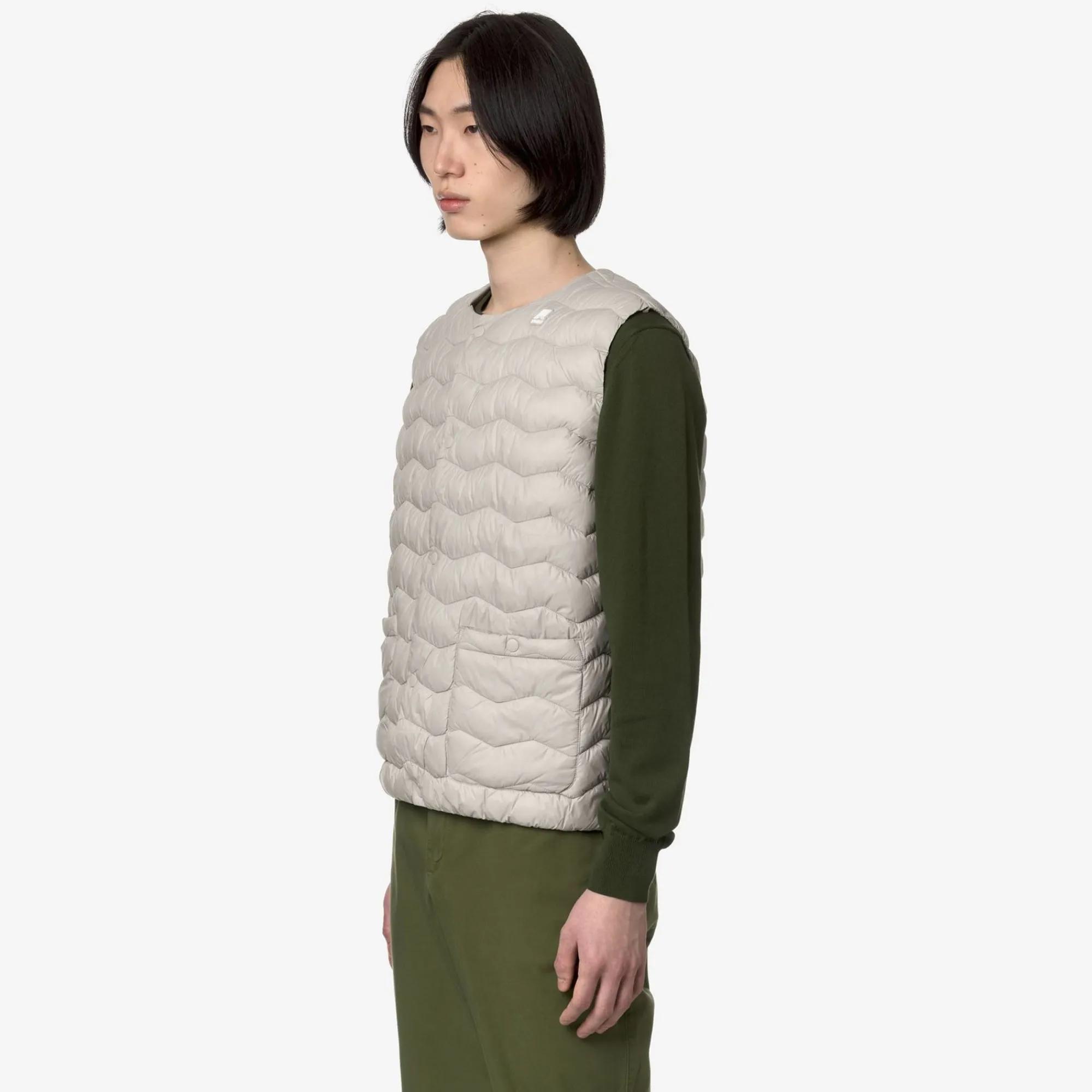 K-WAY Valty Quilted Warm - Jackets - Vest - Man - Beige Lt Best Sale
