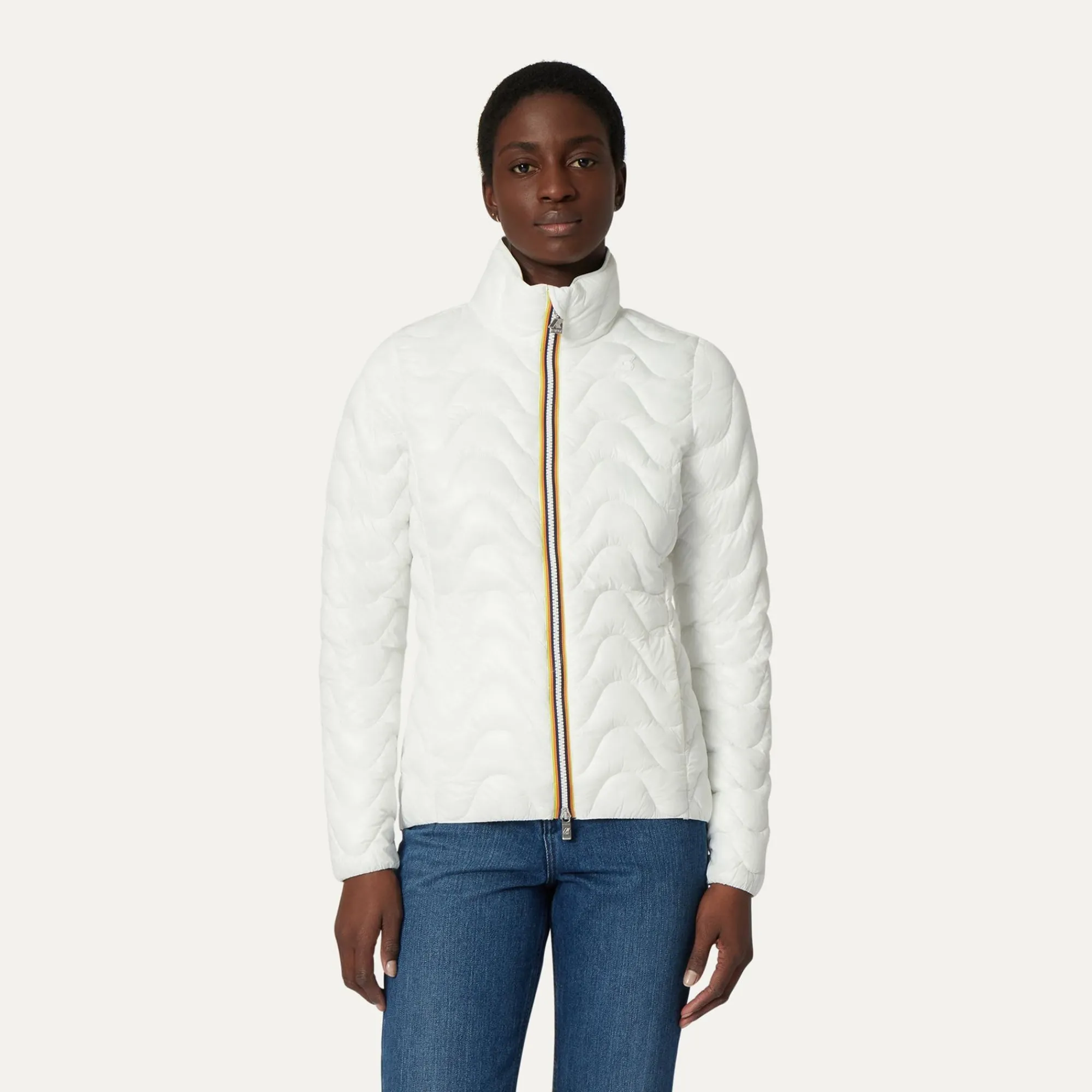 K-WAY Violette Quilted Warm - Jackets - Short - Woman - White Clearance