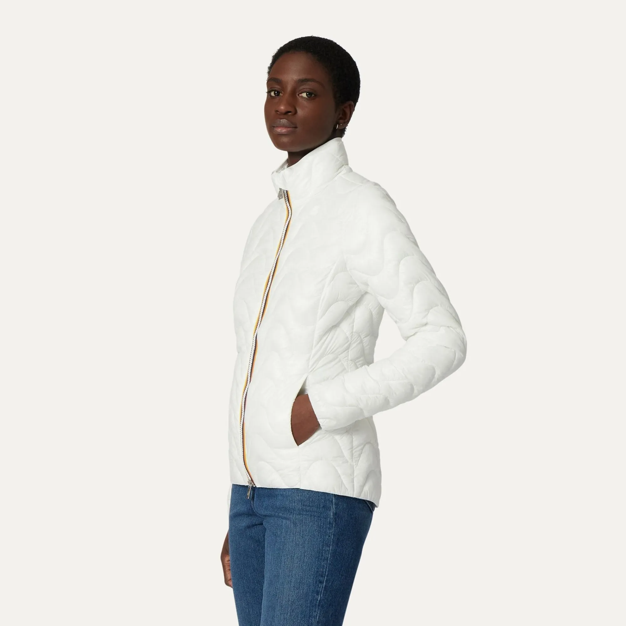 K-WAY Violette Quilted Warm - Jackets - Short - Woman - White Clearance